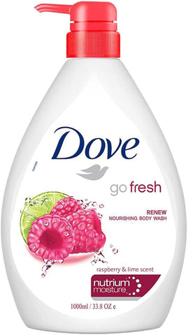Dove Body Wash w/Pump -Renew Raspberry & Lime 33.8 Oz, 12/cs.