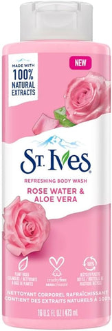 St. Ives Body Wash -Rose & Aloe Vera 16 Oz, 4/cs