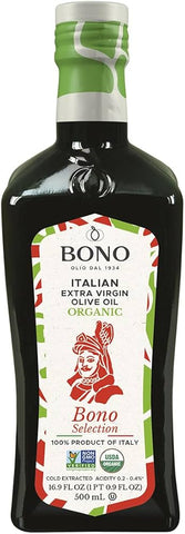 Bono Organic 100% Italian Extra Virgin Olive Oil 16.9 Oz, 6/cs.  EXP: 10/27/2027
