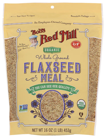 Bob's Red Mill Organic Whole Ground Flaxseed Meal 16 Oz, 4/cs EXP: 1/30/2027