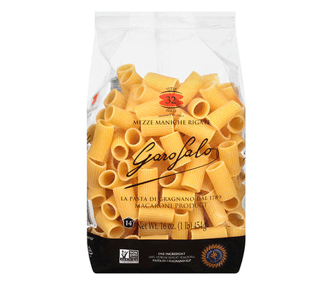 Garofalo Pasta -Mezze Maniche 16 Oz, 12/cs.  EXP: 5/12/2028