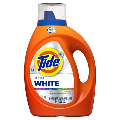 Tide Liquid Detergent -Ultra Oxi Whitening 64 Loads 84 Oz (2.48 L) , 4/cs.