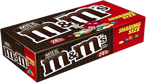 M&M Chocolate Candy Share Size  -Milk Chocolate 3.14 Oz, 24/cs.EXP: 07/31/2027