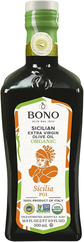 Bono Organic Sicilian Extra Virgin Olive Oil  16.9 Oz, 6/cs. EXP: 8/1/2027