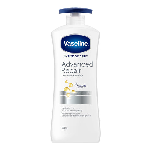 Vaseline Lotion w/Pump -Advanced Repair Unscented 600 Ml, 12/cs.