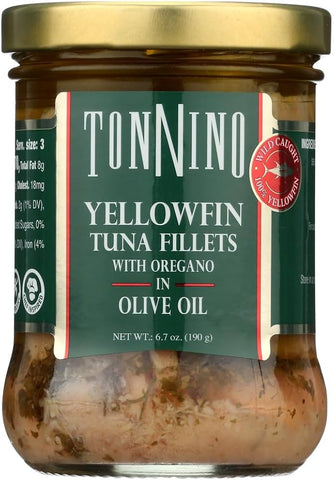 Tonnino Tuna Fillets In Olive Oil w/Oregano 6.7 Oz 6/cs. EXP: 12/2029