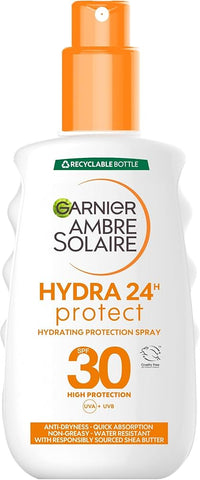 Garnier Ambre Solaire Ultra-Hydrating Sun Cream Spray SPF 30 200 Ml, 6/cs