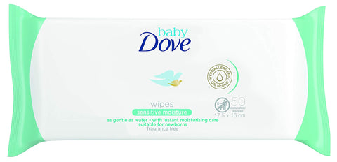 Dove Baby Wipes -Sensitive 50 CT, 12/cs.