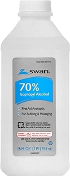 Swan Alcohol 70% - White 16 Oz, 12/cs