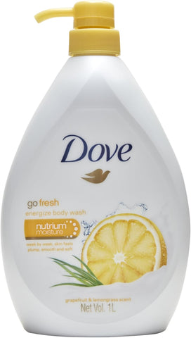 Dove Body Wash w/Pump -Go Fresh Energize 33.8 Oz, 12/cs.