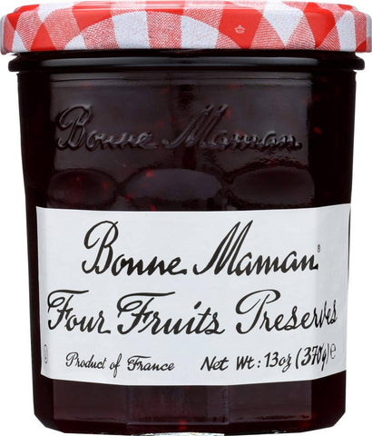 Bonne Maman Preserve -Four Fruits 13 Oz, 6/cs  EXP:07/17/2027