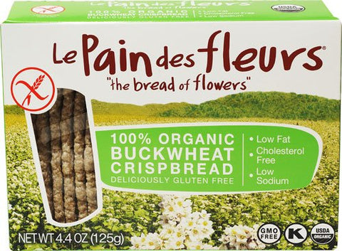 Le Pain des Fleurs Crispbread -Buckwheat 4.4 Oz, 6/cs EXP: 02/26/2027