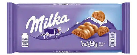 Milka Chocolate -Bubbly Alpine Milk 90 G, 14/cs.EXP:01/17/2027