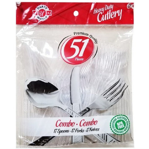 White Combo Cutlery 51 CT, 48/cs.