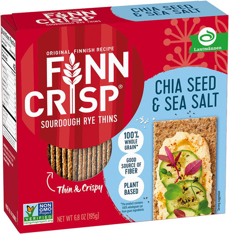 Finn Crispbread Chia Seed & Sea Salt 6.8 Oz, 9/cs  EXP: 10/17/2026