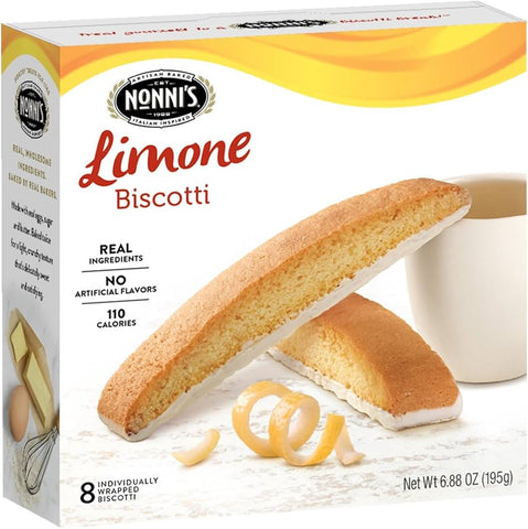Nonni's Biscotti Limone 6.88 Oz, 6/cs