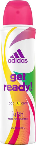 Adidas Body Spray Women -Cool & Care Get Ready 150 Ml, 6/cs.