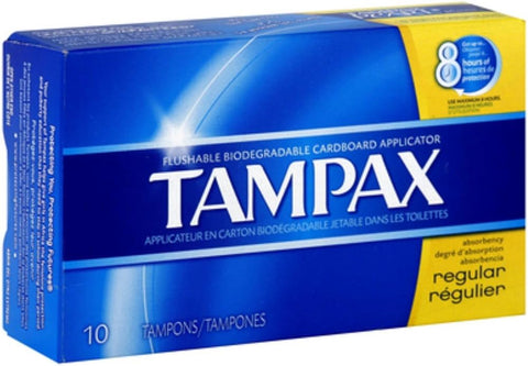 Tampax -Regular 10 Ct, 40/cs.
