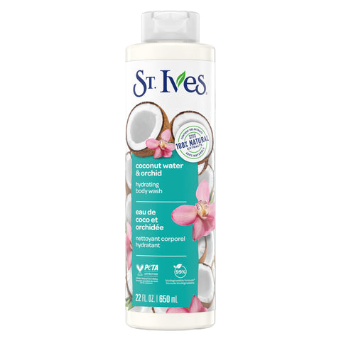 St. Ives Body Wash -Coconut Water & Orchid 22 Oz, 4/cs