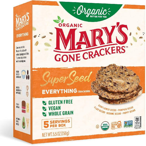 Marys Gone Crackers Organic  -Super Seed Everything 4 Oz, 6/cs EXP:10/23/2026