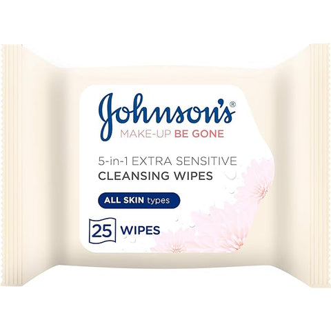 Johnsons Face Cleansing Wipes - Normal Skin 25 Ct, 6/cs