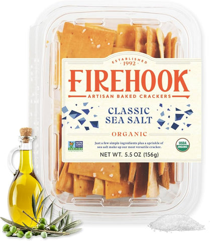 Firehook Crackers -Sea Salt 5.5 Oz, 8/cs.