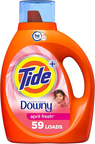 Tide Liquid Detergent -Downy w/April Fresh 92 Oz, 4/cs.