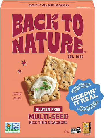 Back To Nature Gluten Free Thin Rice Crackers 4 Oz, 12/cs. EXP: 8/20/2026