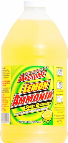 Awesome Ammonia Lemon 128 Oz, 4/cs