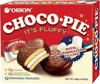 Orion Choco Pie w/Marshmallow Filling Biscuits 16.5 Oz, 8/cs EXP: 09/09/2026