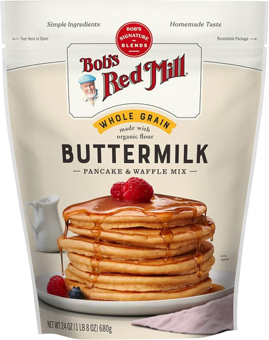 Bob's Red Mill Organic Buttermilk Pancake & Waffle Mix 24 Oz, 4/cs. EXP: 11/21/2026