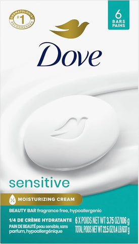 Dove Bar Soap -Sensitive 6 Pk, 3.75 Oz, 12/cs.