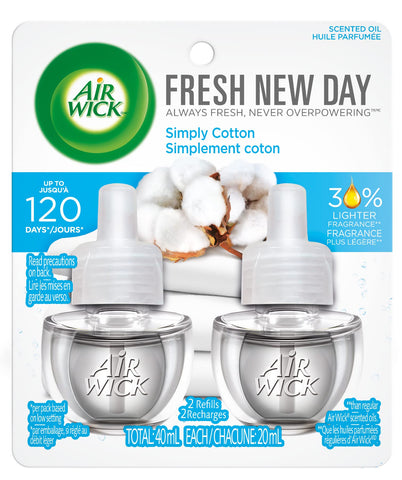 Airwick Scented Oil -Simply Cotton 2 Pk, 6/cs