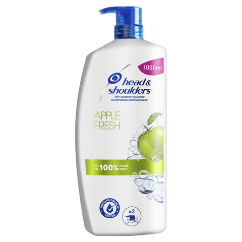 H & S Shampoo w/Pump -Apple Fresh  1000 Ml, 4/cs.