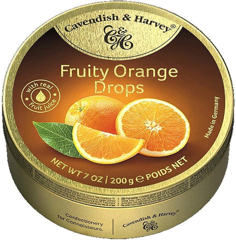 Cavendish & Harvey Fruit Hard Candy -Orange 7 Oz, 9/cs. EXP: 4/11/2028