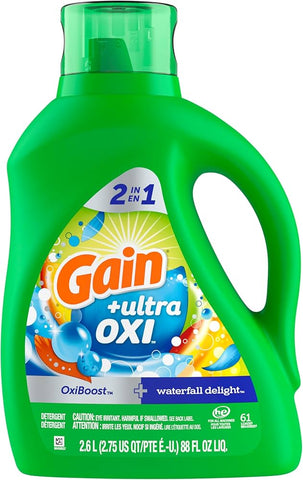 Gain Laundry Detergent -Waterfall 88 Oz (2.6 L), 4/cs.