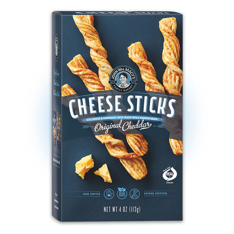 John WM. Macy's Cheesesticks -Original Cheddar 4 Oz, 6/cs.