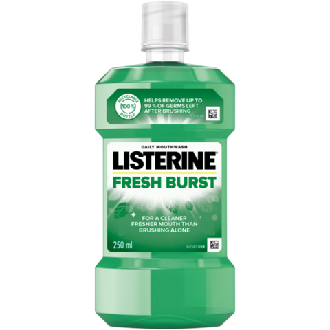 Listerine Mouthwash -Fresh Burst 250 Ml, 24/cs.
