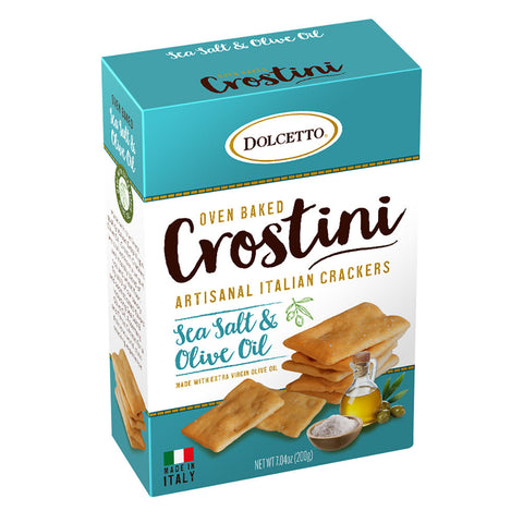 Dolcetto Crackers -Sea Salt & Olive Oil 7.05 Oz, 12/cs. EXP: 2/15/2027