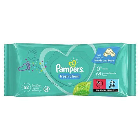 Pampers Baby Wipes -Fresh Clean 52 Ct, 12/cs.