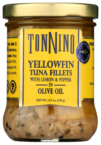 Tonnino Tuna Fillets In Olive Oil w/Lemon Pepper 6.7 Oz 6/cs. EXP: 02/2030
