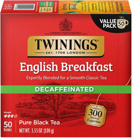 Twinings Tea -English Breakfast Decaf 50 Ct, 6/cs.