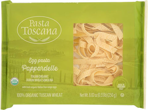 Pasta Toscana Organic Pasta -Pappardelle Nest Egg 8.82 Oz, 12/cs.  EXP: 02/24/2028
