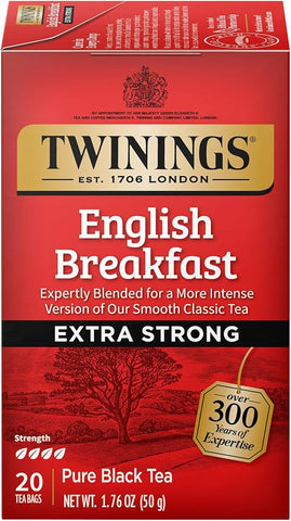Twinings Tea -English Breakfast Extra Strong 20 Ct, 6/cs. EXP: 11/23/2028