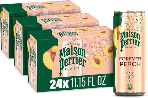 Maison Perrier Sparkling Water -Peach 8 Pack, 11.15 Oz, 24/cs EXP: 06/14/2027