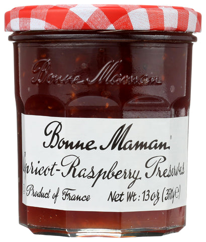Bonne Maman Preserve -Apricot & Raspberry 13 Oz, 6/cs  EXP: 05/13/2027