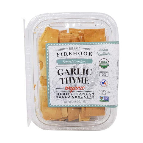 Firehook Crackers -Garlich Thyme 5.5 Oz, 8/cs.  EXP: 06/16/2026