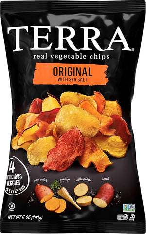 Terra Original Vegetable Chips with Sea Salt 5 Oz, 12/cs.  EXP: 11/2026