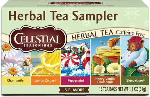 Celestial Seasoning Herbal Tea -Herbal Tea Variety 18 CT, 6/cs.EXP:10/27