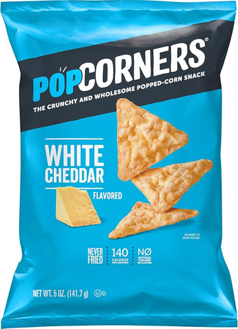 PopCorners Popped Corn -White Cheddar 5 Oz, 12/cs. EXP: 06/15/2027